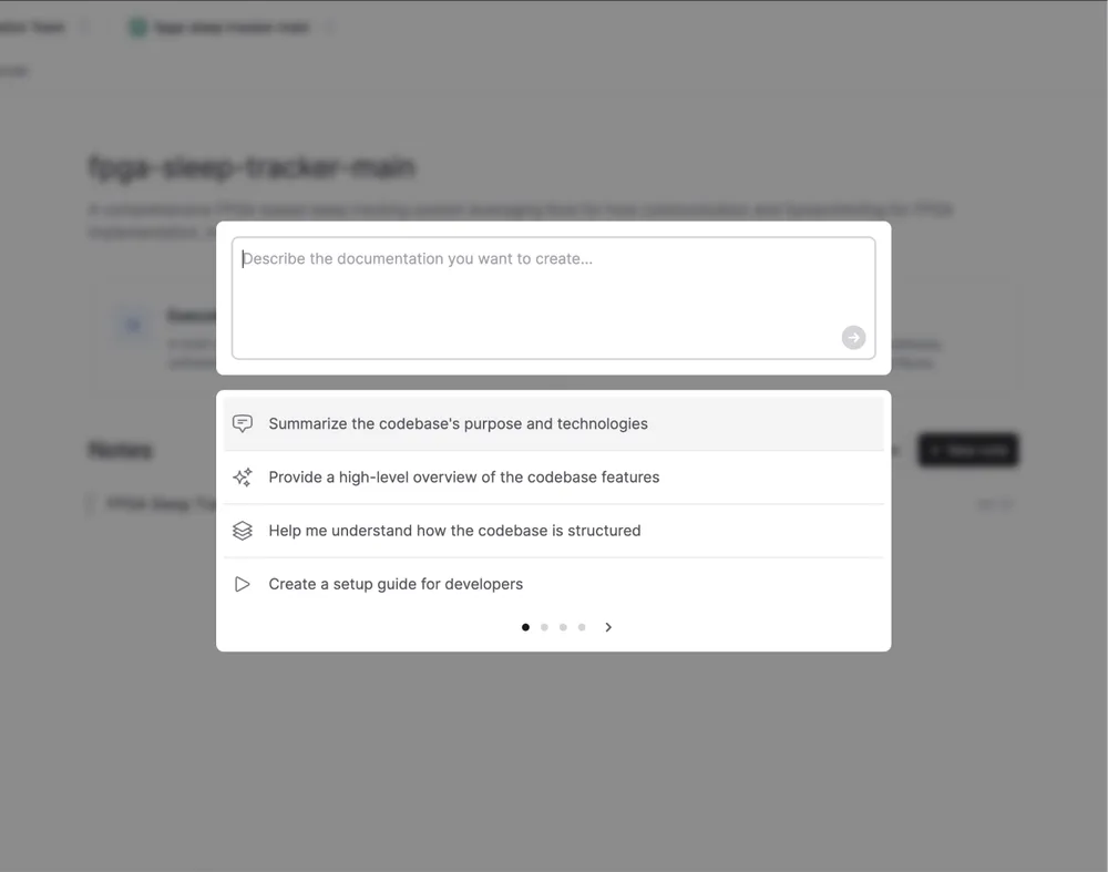 AI documentation interface — Driver AI